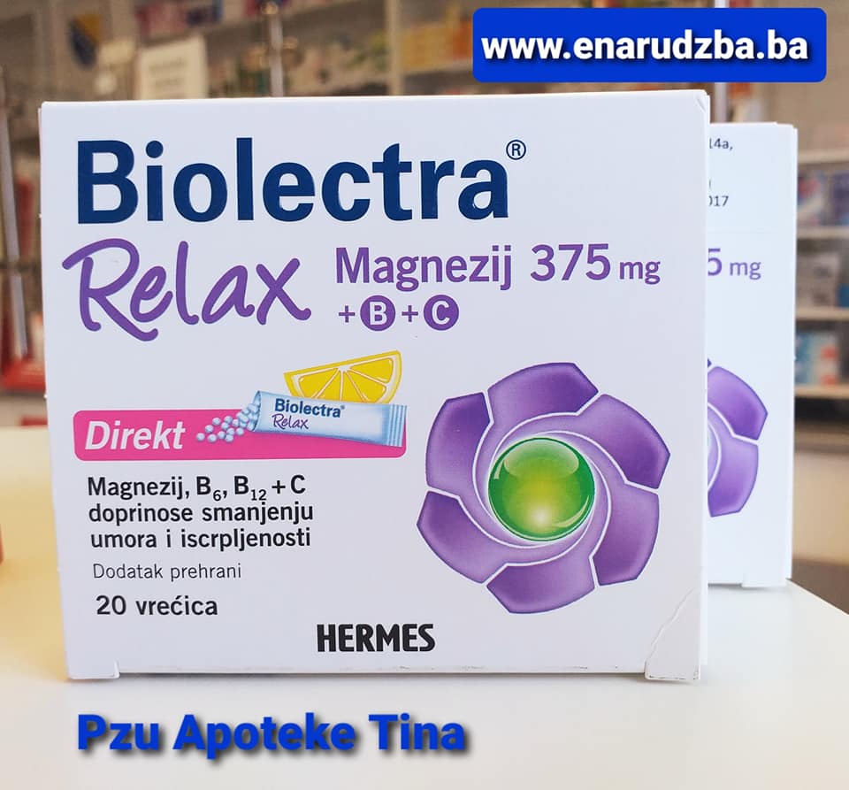 Biolectra Relax 375 mg +B+C Direct a 20 vrećica