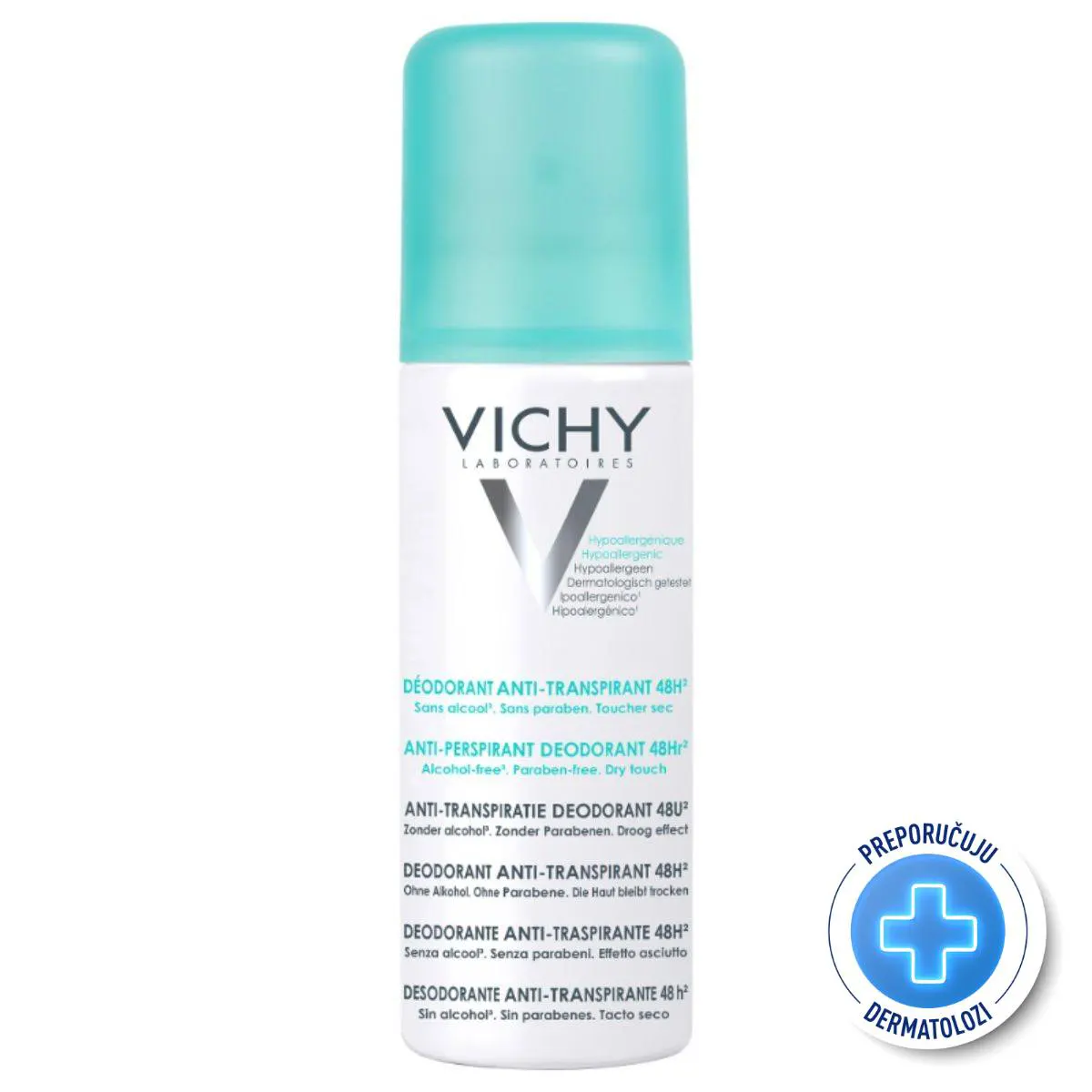 Vichy Dezodorans antiperspirant sprej protiv prekomjernog znojenja do 48h, 125 ml