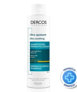 Vichy Dercos umirujući šampon za osjetljivo vlasište – normalna do suha kosa 200 ml
