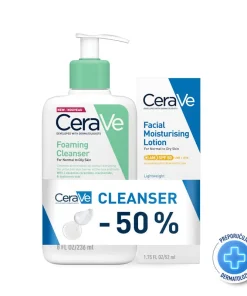 Alternative view of CeraVe PROMO Hidratantna njega za lice SPF50 52 ml + -50% na Pjenušavi gel za čišćenje 236 ml