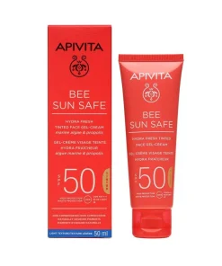 Apivita Bee Sun Safe Hydra Fresh Gel-krema za lice tonirana SPF50 50 ml