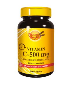 Alternative view of Vitamin C 500 mg, Natural Wealth, 100 tableta