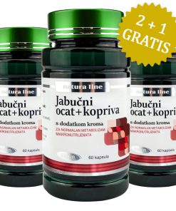 Apple Vinegar + Nettle + Chrome 60 capsules 2+1 GRATIS