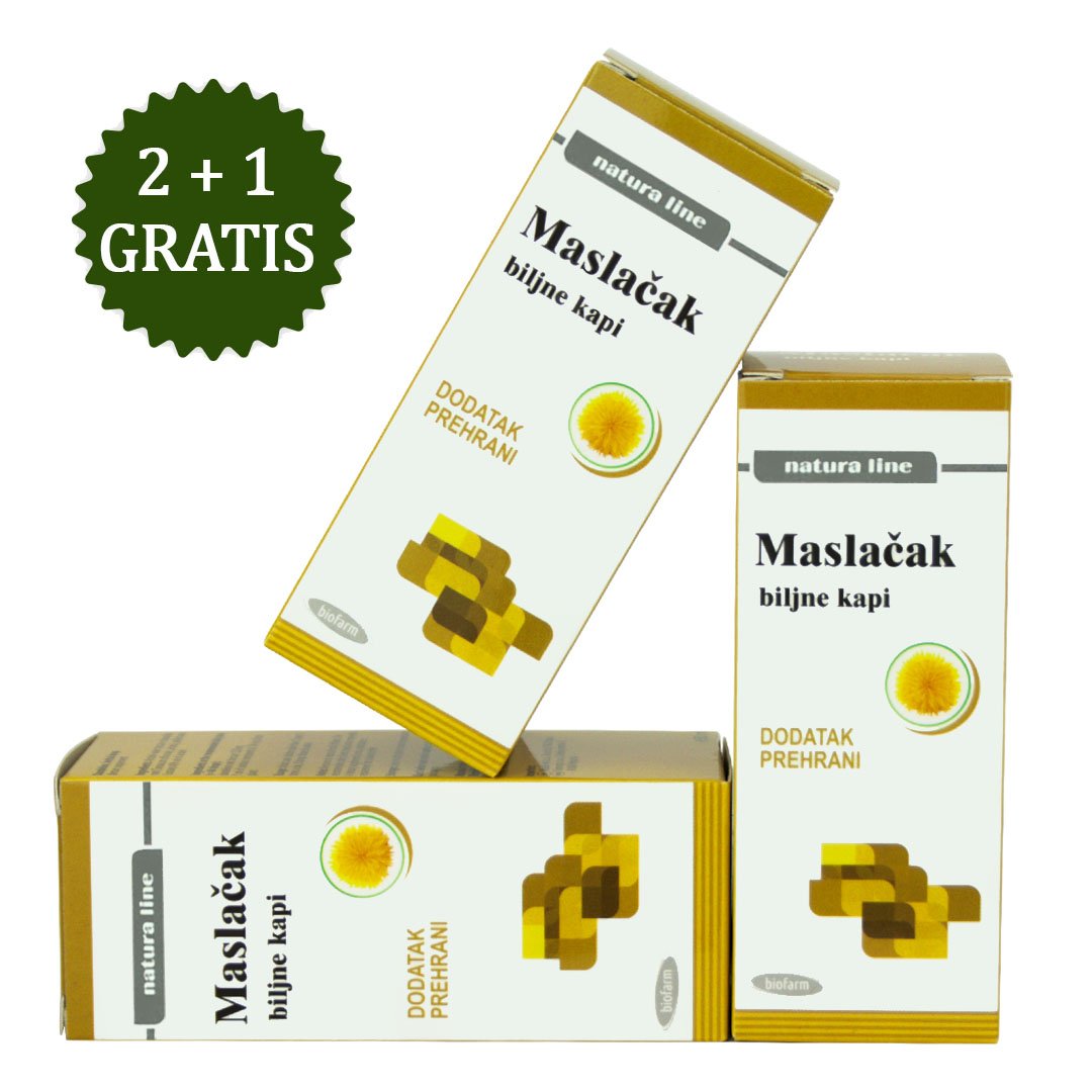 Dandelion Root drops, 50ml 2+1 GRATIS