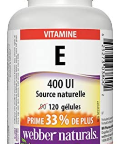 Alternative view of Webber Naturals Vitamin E 400IU a120 tableta