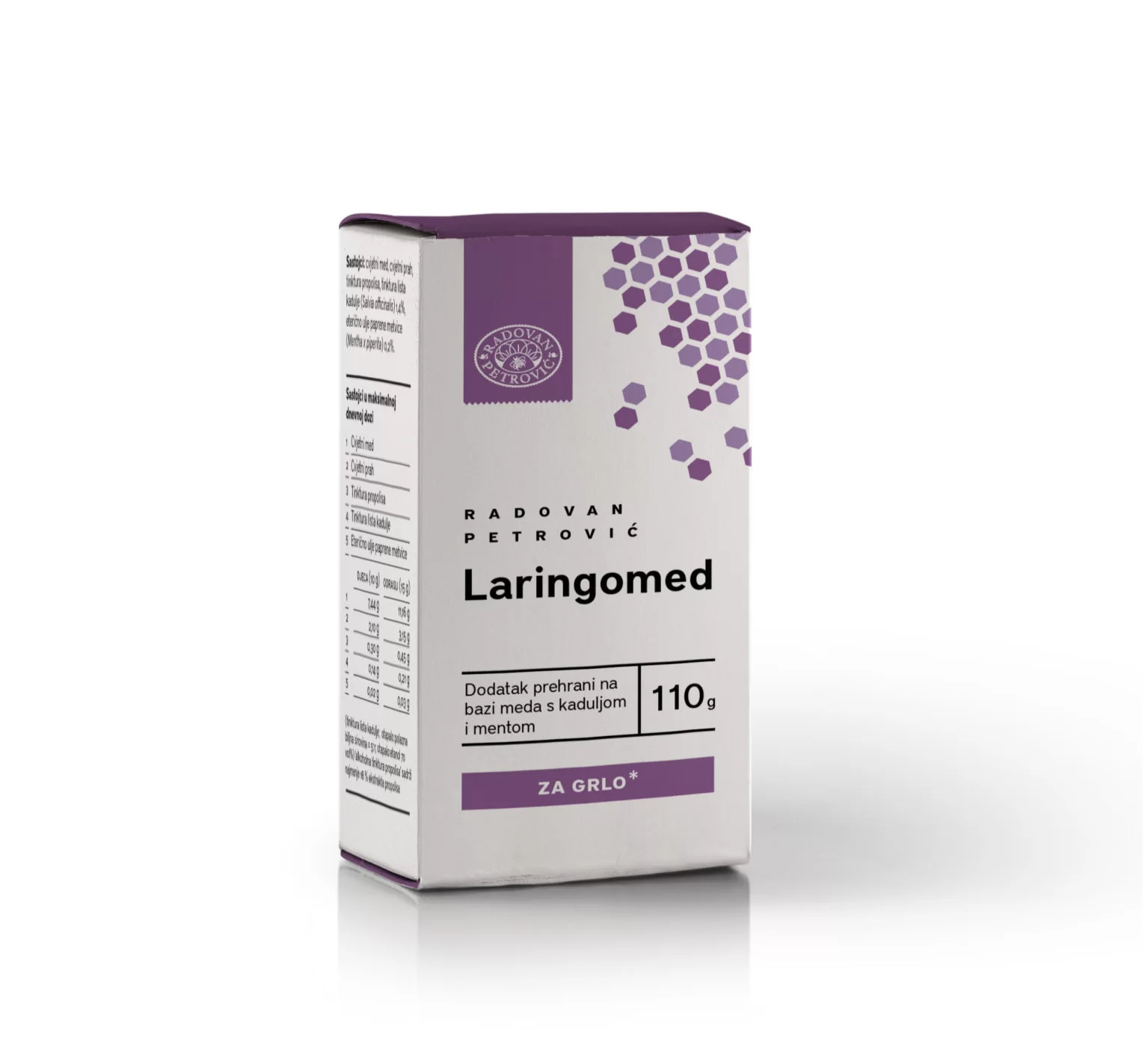 Laringomed – Med s kaduljom i mentom za grlo 110g