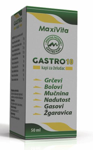 Gastro 10 kapi za želudac,MaxiVita 50 ml - Slika 2