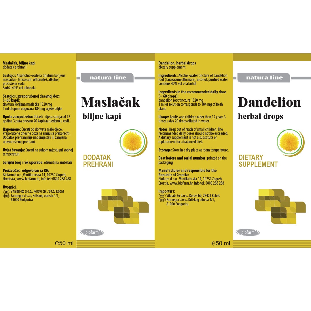 Dandelion Root drops, 50ml 2+1 GRATIS - Slika 3