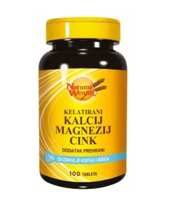 NATURAL WEALTH KELATIRANI KALCIJ MAGNEZIJ CINK TABELTE A100