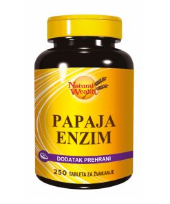 Papaja enzim tablete za žvakanje Natural Wealth