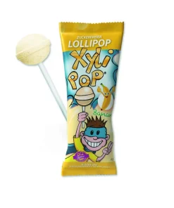 Lizalica zaslađena prirodnim xylitolom-banana MIRADENT XYLIPOP